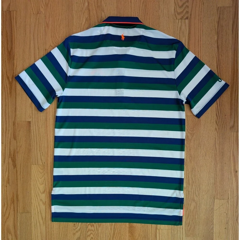 Erin Hills Polo Golf Ralph Lauren Polo Shirt Striped Medium 2017 US Open USGA